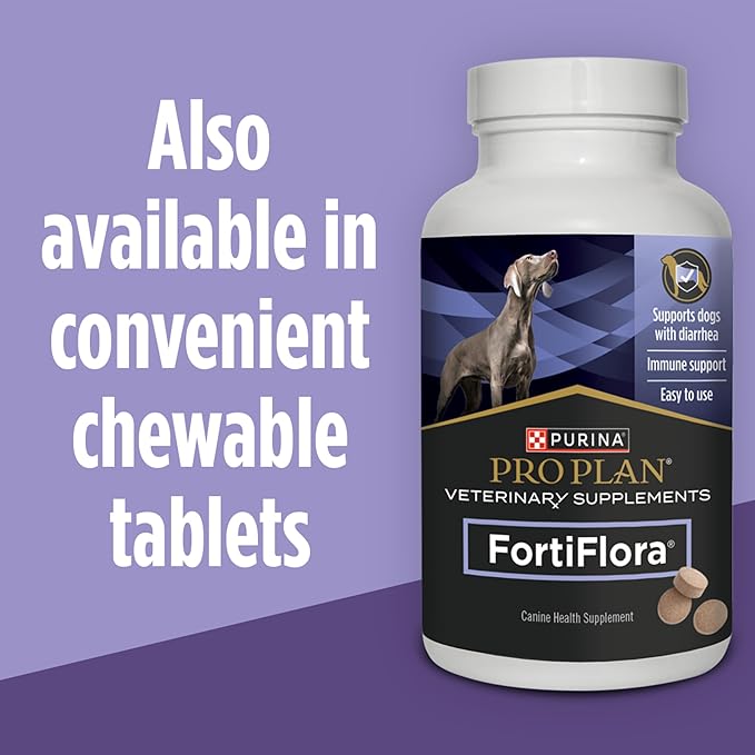 Purina Pro Plan Veterinary Supplements FortiFlora Canine Probiotics for Dogs, Helps Digestive Gut Health and Diarrhea - 30 ct. Box
