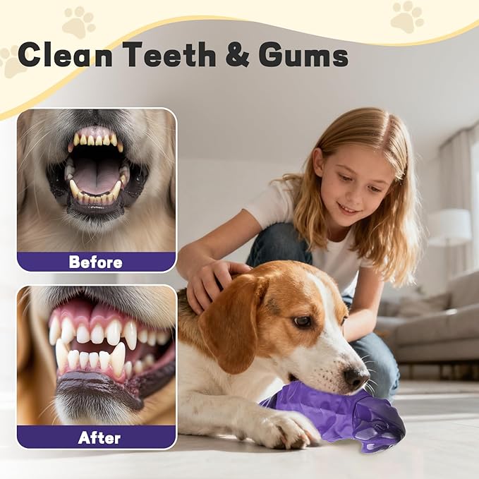 Dog Chew Toys for Aggressive Chewers, Indestructible Lizard Shape Tough Dog Toy with Natural Scents, Durable Chew Bones to Keep Large Dogs Busy, for Super Chewers 20-80Lbs - Peanuts