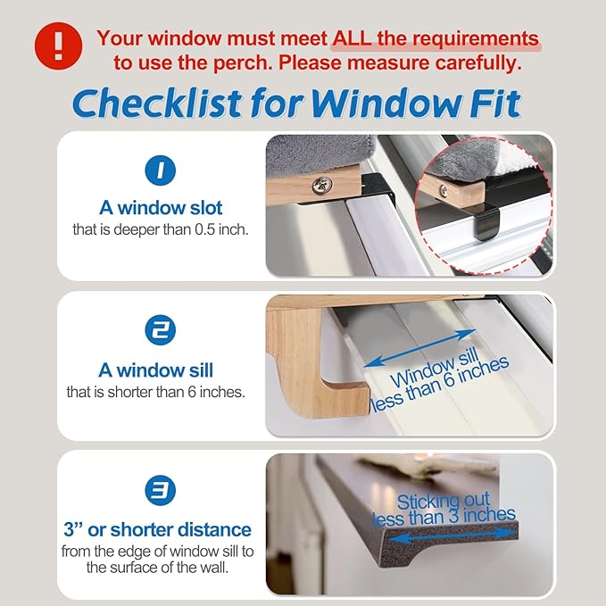 Zakkart SnugCloud Cat Window Perch with 4-Sided Bolster - Orthopedic Cat Hammock for Window Sill - Solid Hardwood & Metal Frame - Window Seat for Pets (Natural Color Wood w/White Bed, Medium)