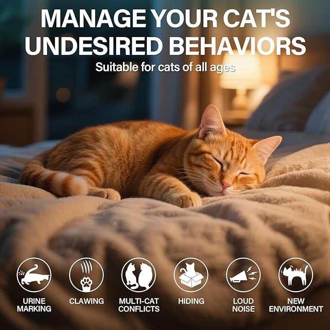 Cat Calming Diffuser Refill 6 Pack Cat Calming Pheromone Diffuser Refill Cat Plug in Pheromones Cat Stress Diffuser Cat Pheromones Calming for Cats Anxiety and Stress 48ml Vial-180 Days Fits All Cats