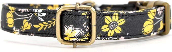 Personalized Dog Collar with Name and Phone Number Engraved,Adjustable Custom Puppy Collar,Organic Cotton Pet Collar for Small Medium Large Boy Girl Dogs