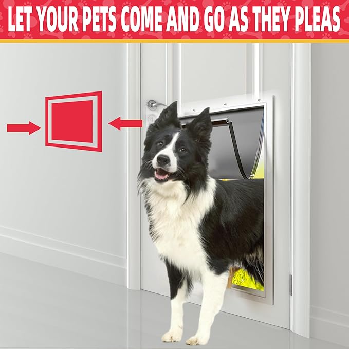 2PACK Large Dog Door Replacement Flap with Screws,Doggie Door Replacement Flaps Compatible with PetSafe Freedom Doggie Doors PAC11-11039,10 1/8" X 16 7/8",Weather Resistant and Easy to Install