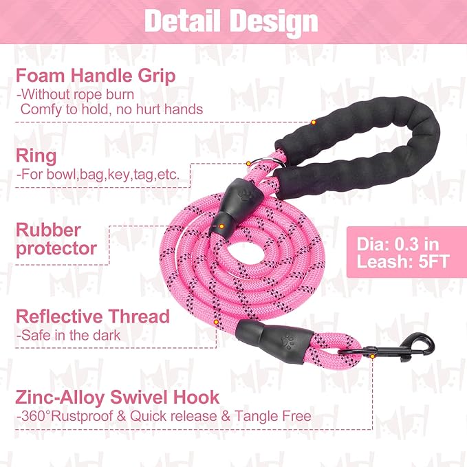 BEAUTYZOO Small Dog Harness and Leash Set,Step in No Choke No Pull Soft Mesh Dog Harnesses Reflective for Extra-Small Medium Puppy Dogs and Cats, Plaid Dog Vest Harness for XS S Pets, Pink S