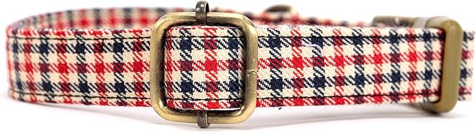 Personalized Dog Collar with Name and Phone Number Engraved,Adjustable Custom Puppy Collar,Organic Cotton Pet Collar for Small Medium Large Boy Girl Dogs