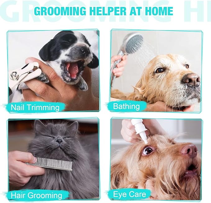 Dog Grooming Hammock - Pet Harness for Grooming Nail Trimming (M 40lb), Dog Sling for Nail Clipping, Dog Hanging Holder for Cutting Nail with Nail Clippers