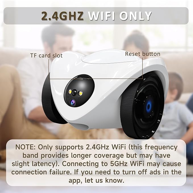 Pet Camera Treat Dispenser, Movable Pet Robot Cam with Phone App, 1080P Indoor Security Camera for Dog/Cat/Home Monitoring+32G SD Card, 2-Way Talk, Night Vision, Motion Detection (2.4GHz WIFI Only)