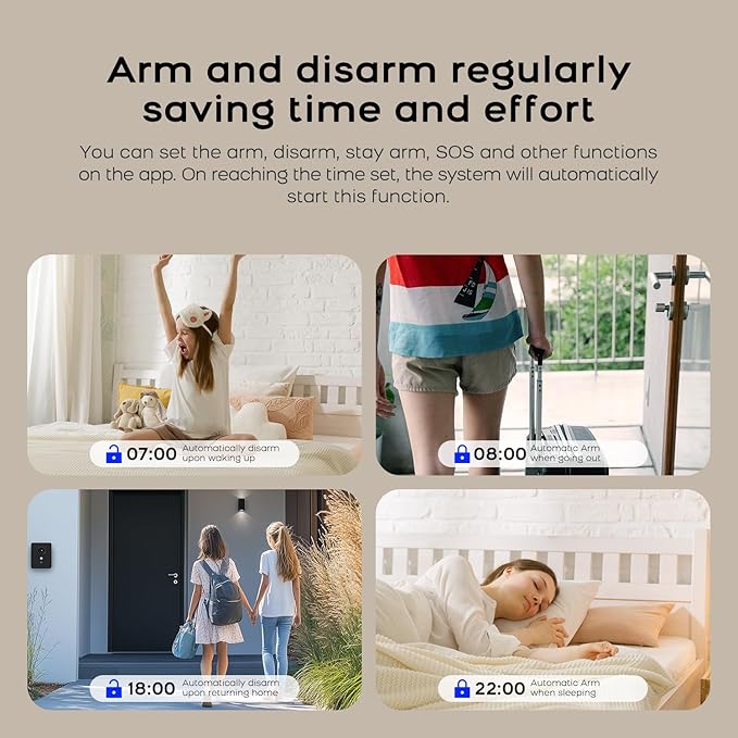 PGST Home Security Systems,Wireless Alarm System with 4G SMS/Tuya App Instant Alerts,Motion Detector,Door Alarm Sensors,Remote,Work with Alexa and Google,24 Piece Kits for Home,Villa,No Monthly Fee
