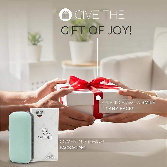 Manicure Set Solingen Made in Germany - 7 Piece Exclusive Finger & Toe Nail Clippers Kit for Women and Men in Real Leather Case, Color Mint