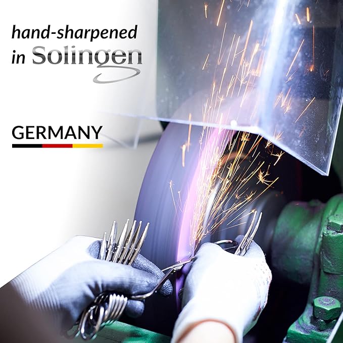 marQus Manicure Sets for Women & Men from Solingen Germany with glass nail file - Quality Grooming Kit Incl. Nail Clippers & glass nail file, Nail Kit Perfect for Pedicure.