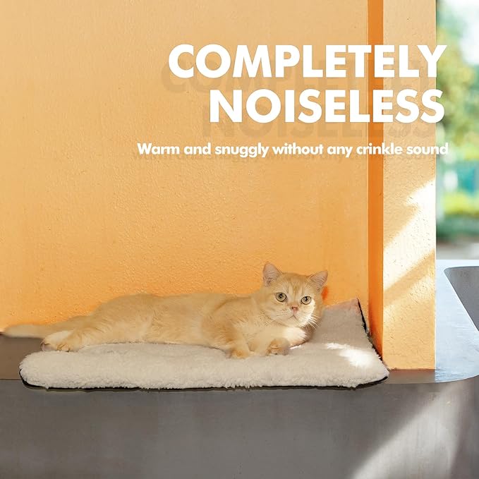 Self Warming Cat Bed Self Heating Cat Dog Mat 29.1 x 18.9 inch Extra Warm Thermal Pet Pad for Indoor Outdoor Pets with Removable Cover Non-Slip Bottom Washable Non Electric