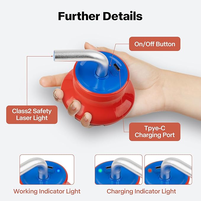 Pet Prime Cat Laser Pointer Toy for Indoor Cats Automatic 360° Random Rotation Cat Laser Toy Rechargeable Interactive Cat Toy for Bored Indoor