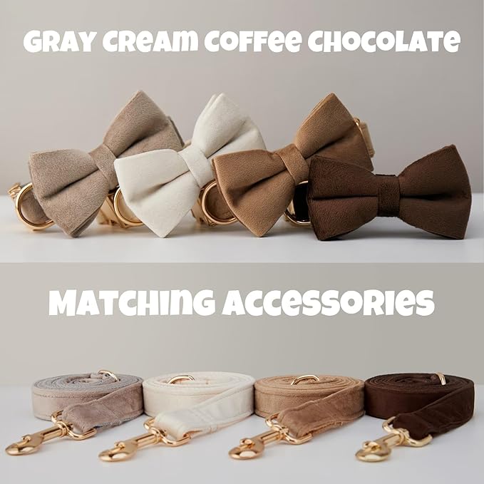 Personalized Velvet Dog Collar with Name & Phone, Multi-Color Options, Metal Quick-Release Buckle, Soft & Stylish (Style-B)