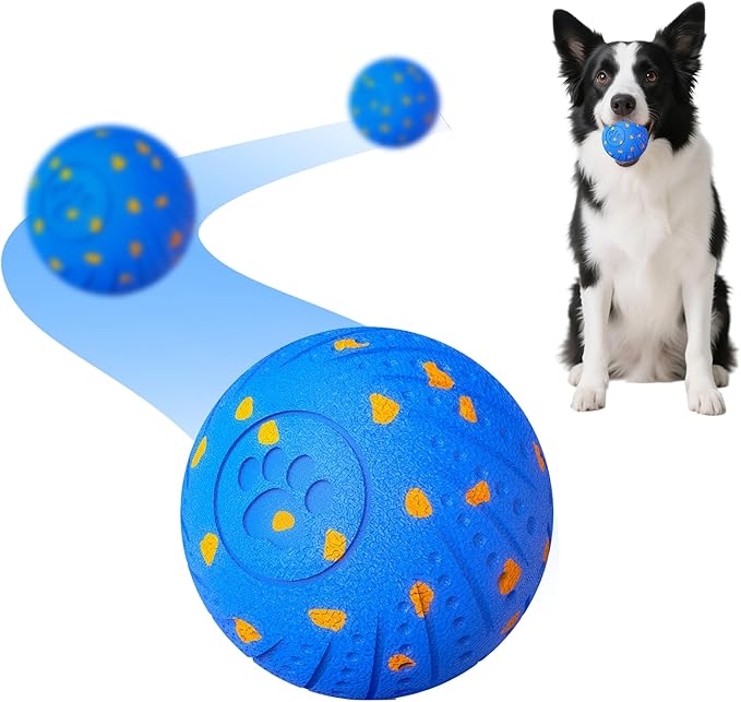 Smart Interactive Dog Toys, Activated Moving, Bouncing, Rotating Ball for Medium/Large Dogs, 2025 E-TPU Material, Motion-Activated Dog Ball to Keep Them Busy, IP54 Waterproof, Christmas Dog Gift