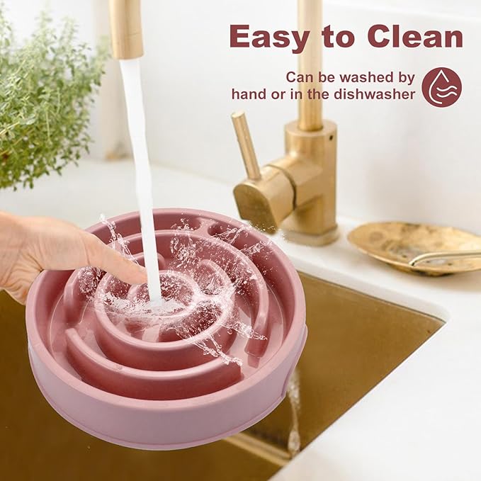 Slow Feeder Dog Bowls, Puzzle Dog Bowl with Anti-Slip, Slow Feeder & Non-Slip Design, Boredom and Anxiety Reducer, Suitable for All Breed Dogs and Cat