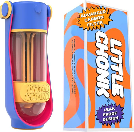 Lil Gulp Dog Water Bottle | Advanced Carbon Filtration for Safe Filtered Water on The Go | BPA-Free Leak-Proof Portable Dog Travel Water Bottle with Retractable Water Spout, 15 Fl oz - Power Punch