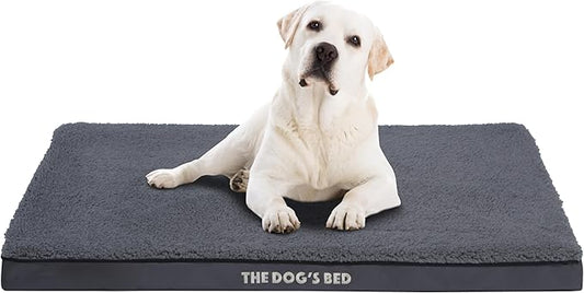 The Dog’s Bed Orthopedic Dog Bed, XL Grey Plush, Waterproof, Supportive Dog Bed with Washable Replaceable Covers, Veterinary Approved