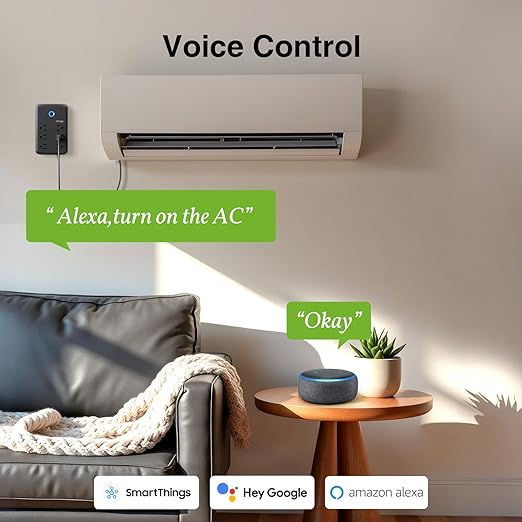 GHome Smart Plug Outlet Extender, Surge Protector with 3 Individually Controlled Smart Power Strips and 3 Smart USB Ports, Smart Plugs that Works with Alexa Google Home, Smart Outlet, 15A/1800W, Black