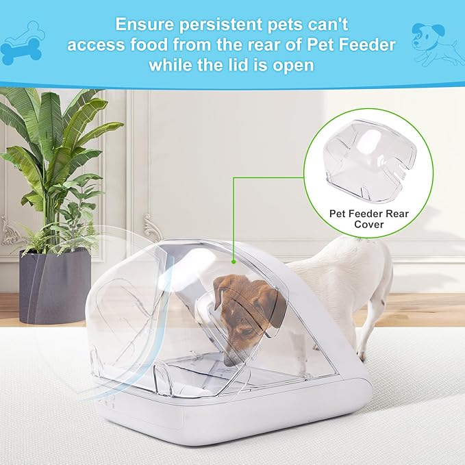 Pet Feeder Rear Cover for Pet Feeder & Connect, YOIHABV Cat Feeder Cover, Help Ensure Persistent Pets Can't Access/Steal Food from The Rear of The Cat Feeder While Lid is Open(2 Pack)