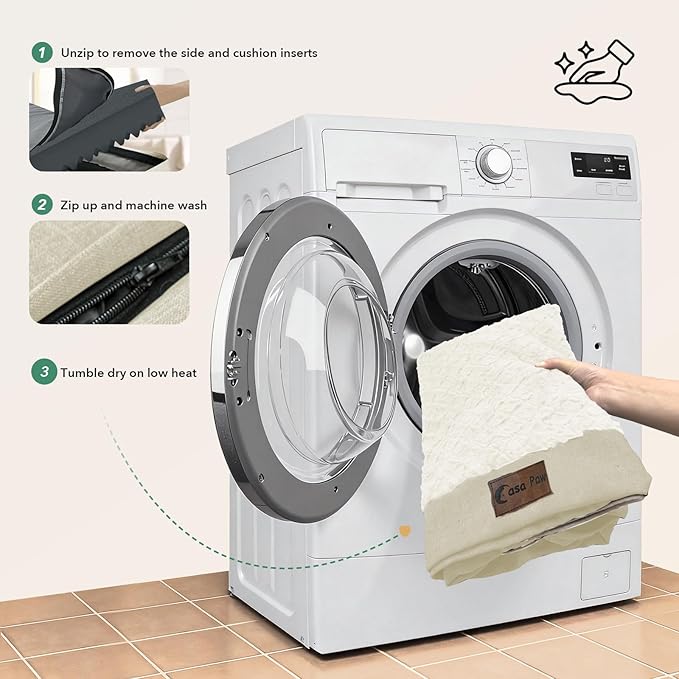 Orthopedic Dog Beds for Large Sized Dogs, Waterproof Memory Foam Large Pet Bed with Sides 36x27Inch, Non-Slip and Egg-Crate Foam Big Dog Couch Bed with Removable Washable Cover, Beige