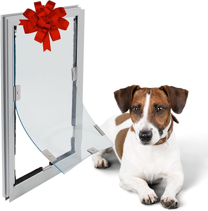 Elbert Mountain Pet Door - in-Screen Model | Cat & Dog Door | Single Flap for 1/2" Screen Frames Only | Extruded Aluminum Frame | Steel-Reinforced Corners