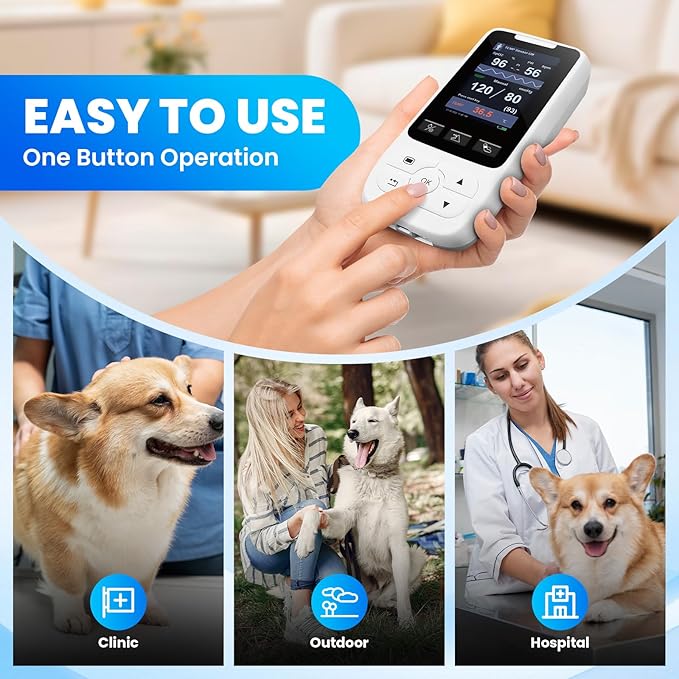 Veterinary Monitor for Pet(Include Dogs and Cats),SpO2/TEMP/NIBP/PR Spot Check or Continuous Monitoring for Animal As Veterinary Clinic Equipment