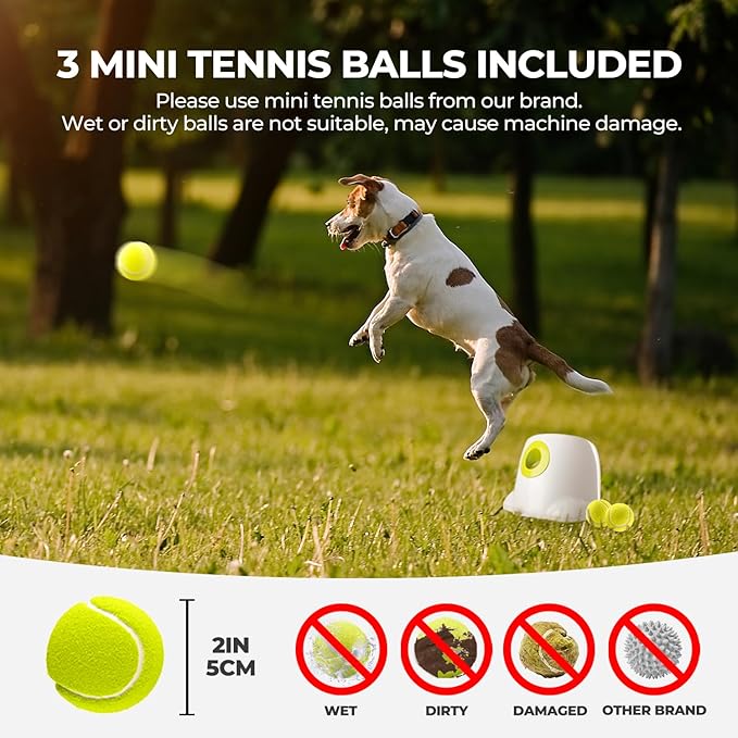 ALL FOR PAWS Original Dog Automatic Ball Launcher for Small and Medium Dogs, Interactive Dog Tennis Ball Throwing Machine, Enrichment Mental Stimulation Toys, Reduce Boredom & Stress