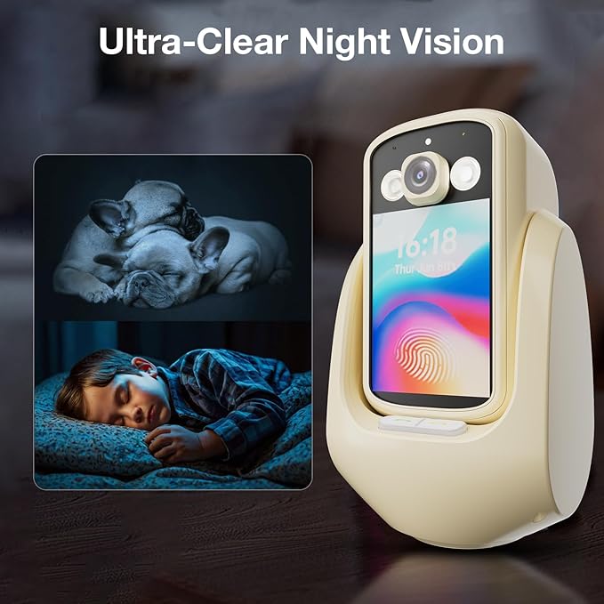 sekyo Two Way Video Baby Monitor Camera with Phone App - Pet Camera with Audio - 1080P - Puppy Cam - Baby Monitor with Cry Detection and Motion Detection - Baby/Elderly/Nanny Calling Device