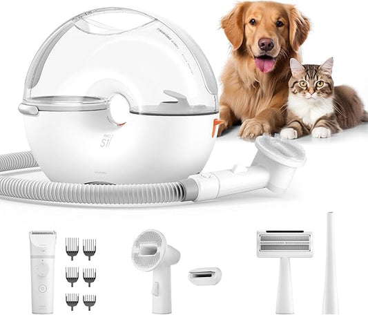 Neakasa S1 PRO 5 in 1 Dog Grooming Kits, 3L Capacity Pet Grooming Vacuum with Dog Clippers, Pet Grooming Tools for Shedding, Home Cleaning