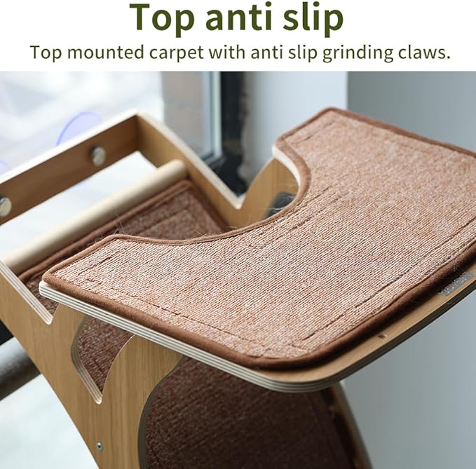 47in Cat Tree-Replacement Part,cat Scratching Post,cat Window Perch,for Large Cats and Kittens, (Brown)