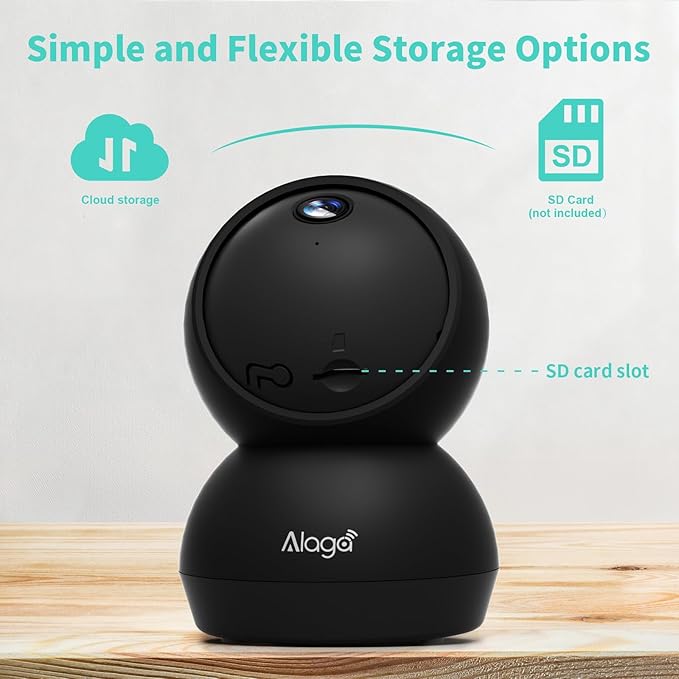 Security Camera, 2K HD Indoor Security Camera, 360 Degree Pan/Tilt Pet Camera 2.4G and 5G WiFi, Motion Detection, 2-Way Audio, Siren, Night Vision, Cloud SD Card Compatible Alexa Google Assistant