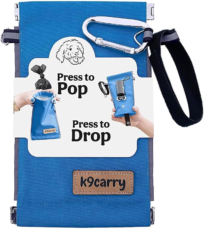 Poop Bag Holders for Leashes with Dog Poop Bags Rolls Biodegradable - Puppy Essentials & Litter Supplies - Durable Dispenser & Leak-Proof Pet Bags, Walking Parks Doggy Accessories Boy Girl Husky Mist