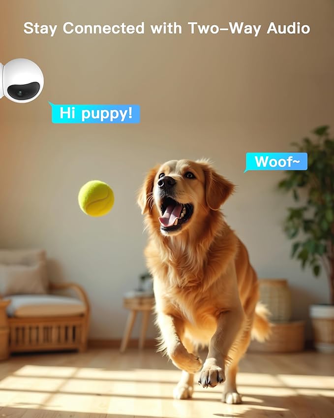 ARENTI 5G Indoor Security Camera, 4MP Pet Camera with Speaker for Dog/Cat, Baby Monitor with Phone App, Dual-Band WiFi, Auto Tracking, Super Night Vision, 2-Way Talk, 64G Local Storage (P2Q 64G)
