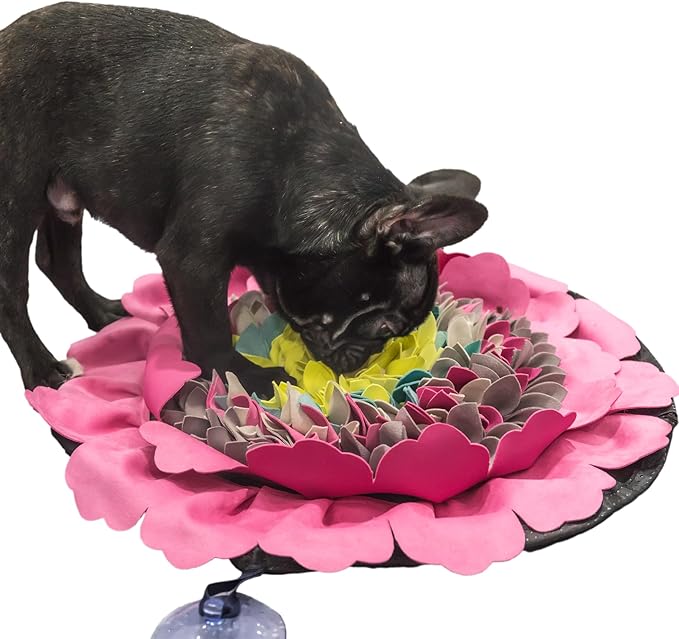 Snuffle Mat for Dogs, 20" Adjustable Interactive Dog Puzzle Feeding Mat, Enrichment Sniffing Pad for Mental Stimulation Boredom Relief, Washable Nose Work Toy, Slow Feeder for Small/Medium/Large Dogs