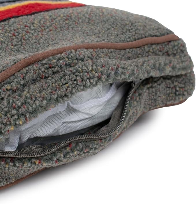 Pendleton Vintage Camp Napper Dog Bed Heather Green, S