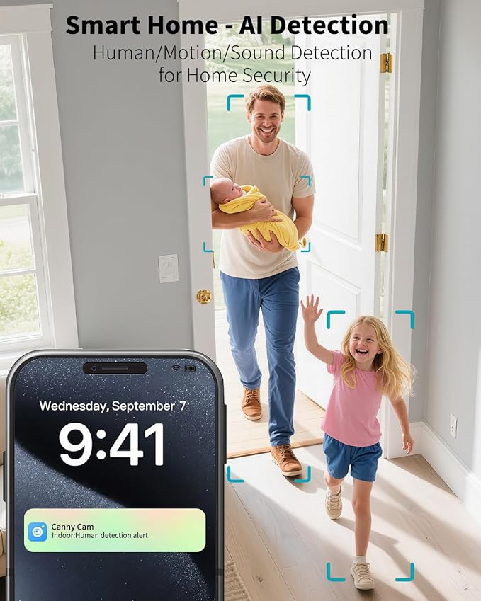 VIMTAG 4MP 5G Indoor Camera, Dog Camera with Speaker Pan 360° View, Cameras for Home Security Pet Baby with Motion Tracking Night Vision Phone App, 2-Way Audio, 24/7 SD & Cloud Storage,w/Alexa, 2Pack