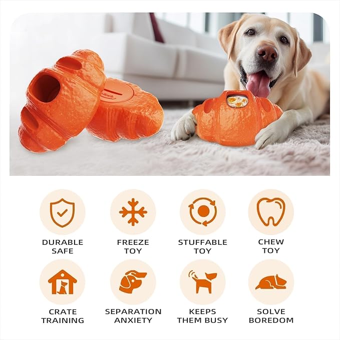 Aggressive Chew Toys for Large Dogs, Anxiety Relief for Dogs Toy, Christmas Dog Frozen Treat Toy, Indestructible Chew Toys for Peanut Butter and Frozen Treats Reduces Anxiety