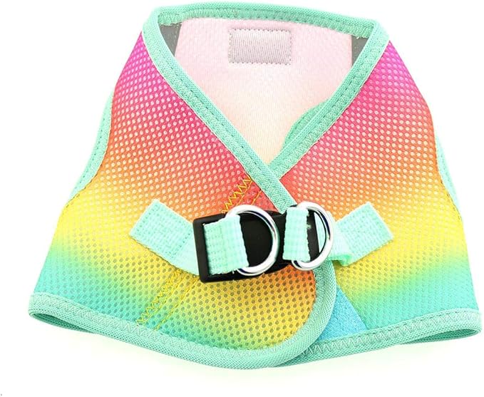 Doggie Design No Choke Dog Harness - Simple Step-in and Go Dog Vest for Small, Medium, and Large Breeds - Breathable Mesh Polyester Pet Harness - Beach Party - M