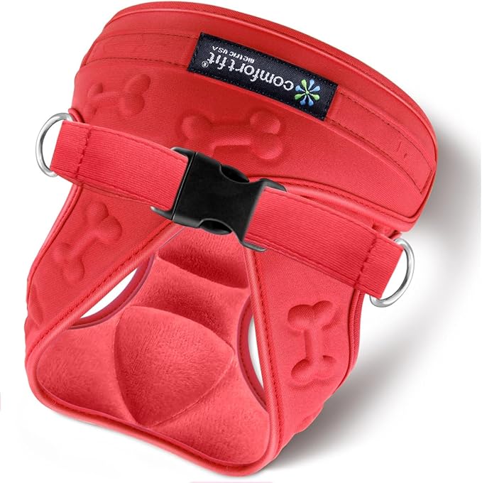 Comfort Fit All Weather Dog Harness No Pull Soft Padded Extra Comfort Step in Dog Harness with Adjustable Buckles Easy Control Vest Harness for Small Medium Large Dogs Inside Velvet Plush