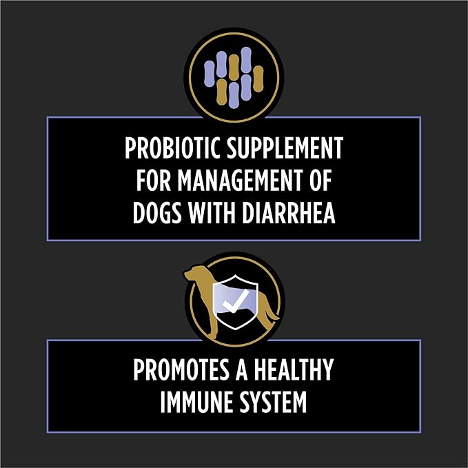 Purina Pro Plan Veterinary Supplements FortiFlora Probiotics for Dogs Chewable Tablets for Digestive Gut Health and Diarrhea - 90 ct. Canister