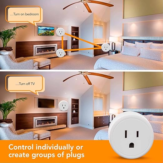 Lloyd's WiFi Smart Plug, Compatible with Alexa and Google Home, Set Timers and Schedules from App, No Hub Required, for 2.4 GHz Networks (2)