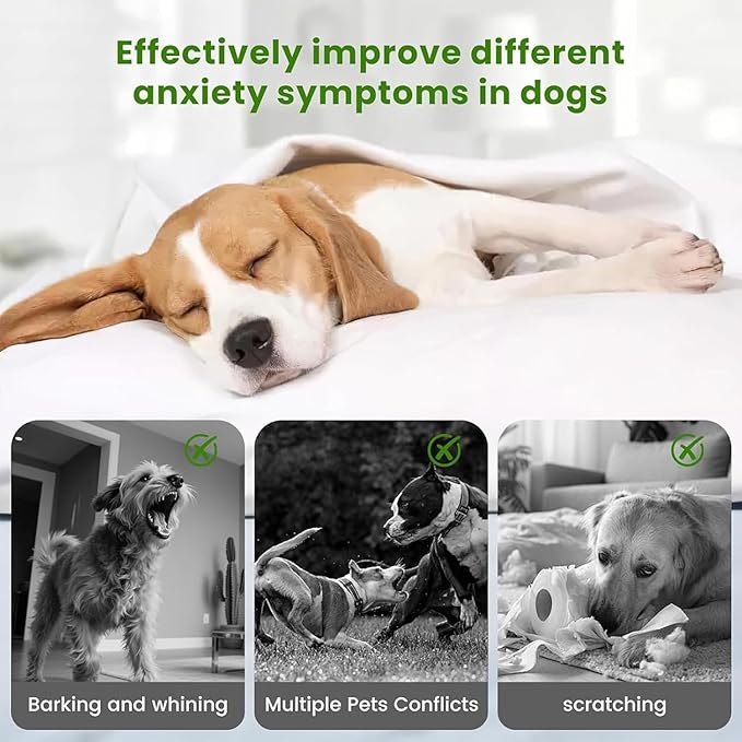 9 Pack Dog Calming Pheromones Diffuser - 180 Day Supply with 3 Plug Ins & 6 Refills (48ml) - Anti-Anxiety Relief for Dogs, Calms Barking, Separation Stress & Travel Anxiety