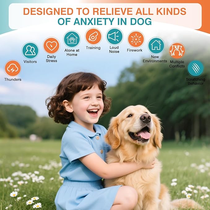 Dog Calming Pheromones Diffuser to Calm Pet 5 In 1 Advanced Kit Appeasing Pheromone Diffuser for Anxiety Relief (2 Plug in+3 Pack 48ml Refill) Reduce Aggression Fighting Barking Stress (Tasteless)