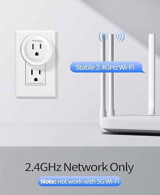 Smart Plug, WiFi Smart Outlet Works with Alexa & Google Assistant, Bluetooth WiFi Socket with Timer & APP Remote Control for Home, 2.4GHz Network Only, FCC Listed Wireless Outlet Plug