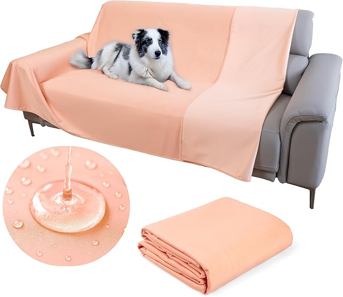 SILLY LEGACY Thin Reversible Waterproof Protective Cover or Liner for Bed or Couch (King Size, 100 x 96 inch), for Dogs and Cats, Babies; Incontinence, Dirt, Drool