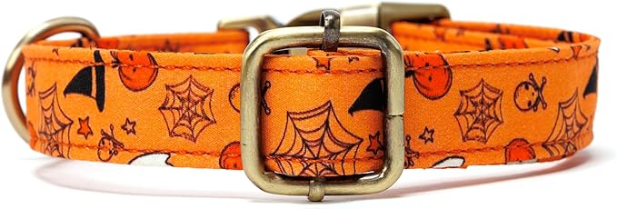 Personalized Dog Collar with Name and Phone Number Engraved,Adjustable Custom Puppy Collar,Organic Cotton Pet Collar for Small Medium Large Boy Girl Dogs