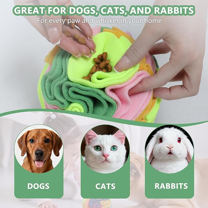 Vibrant Snuffle Ball for Dogs, Playful Color-Mix Slow Feeder Toy, Eye-Catching Interactive Puzzle for Mental Enrichment, Indoor Fun for Small Medium Large Dogs