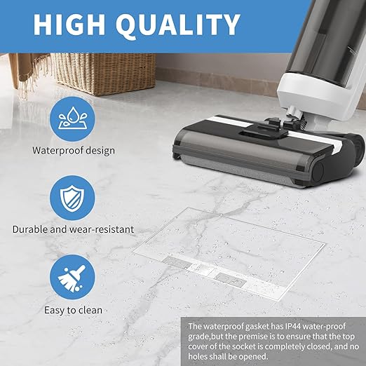 Vagueior Recessed Flat Hidden Floor Electrical Outlet Kit,with 4 * 15A Receptacle+1 * 5V 2.1A USB Charging Ports+2-Port RJ45 Datacom Receptacle，Waterproof Electrical Outlet Covcer Box,Silver