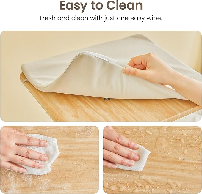 MWPO Modern Cat Tree - 63-Inch Luxury Wood Cat Tower for Indoor Cats, Large Perches with Soft Cushions, Cat Condo for Large Cats with Scratching Posts - Beige