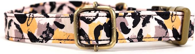 Personalized Dog Collar with Name and Phone Number Engraved,Adjustable Custom Puppy Collar,Organic Cotton Pet Collar for Small Medium Large Boy Girl Dogs