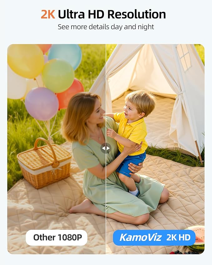 Security Cameras Wireless Outdoor, Battery Powered Camera for Home Security with AI Motion Detection, 2K Color Night Vision, 2-Way Talk, Waterproof, Siren Alarm, SD/Cloud Storage, 2.4G WiFi, 2 Pack